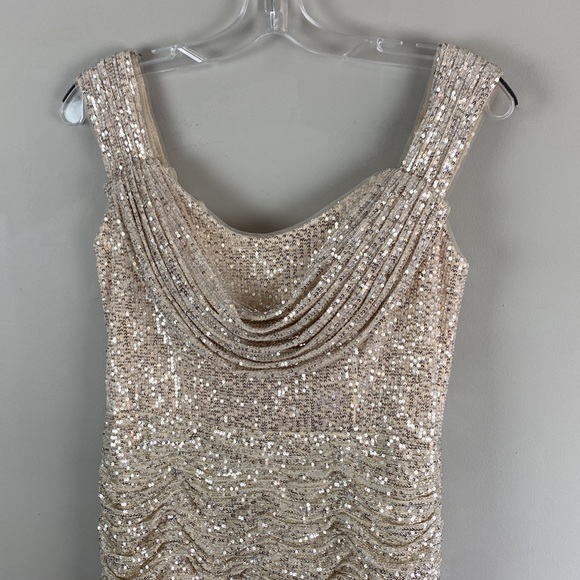 NWT Cinderella Platinum Sequin Dress Size XL - Picture 5 of 16
